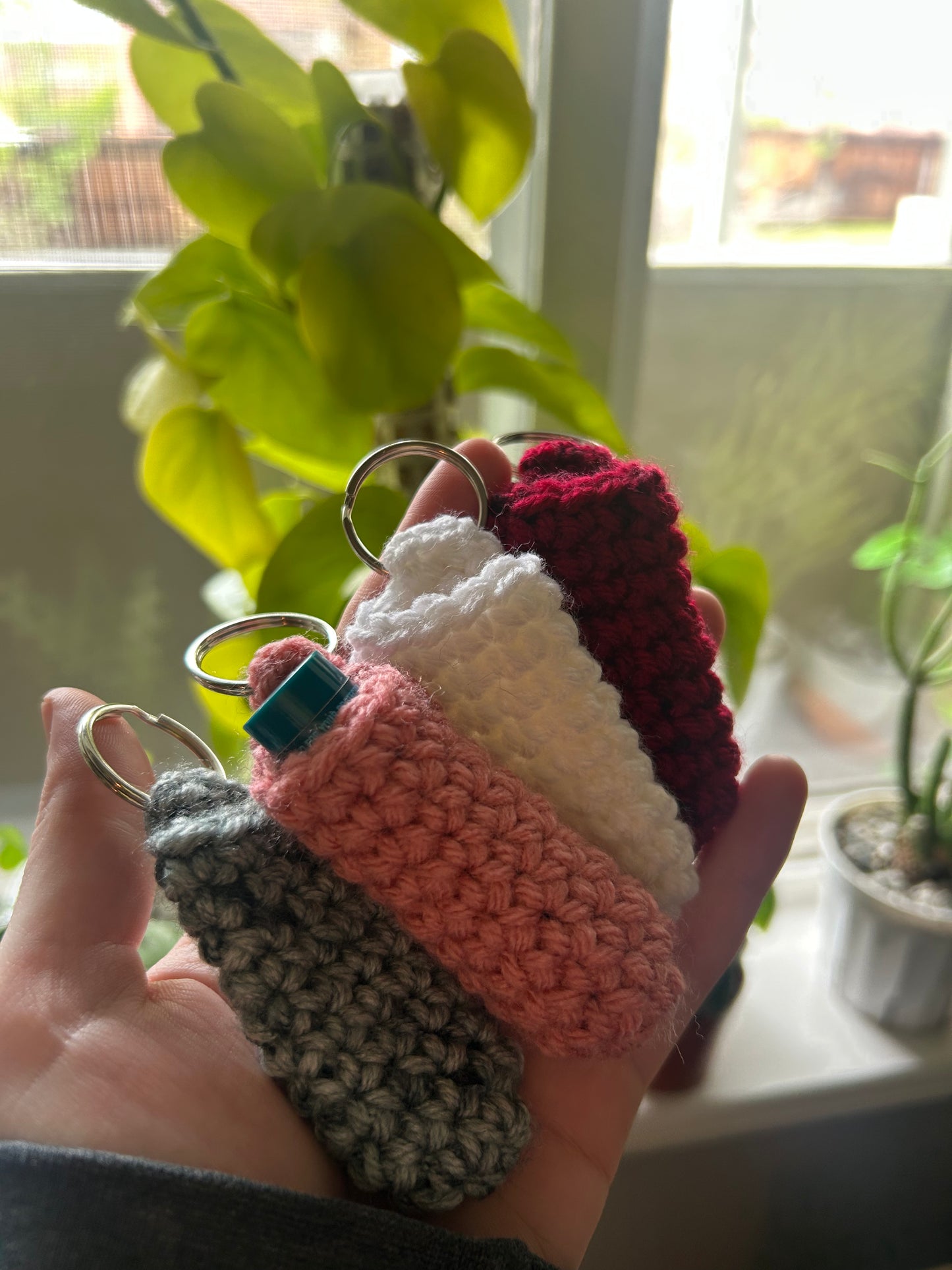 Crochet Chapstick holder/ keychain