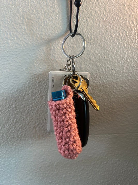Crochet Chapstick holder/ keychain