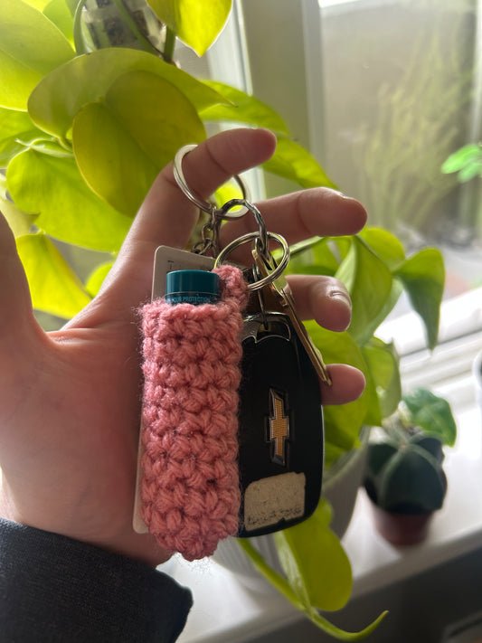 Crochet Chapstick holder/ keychain